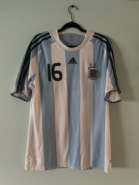 Adidas 2007/2008 Argentina Home Kun Aguero #16